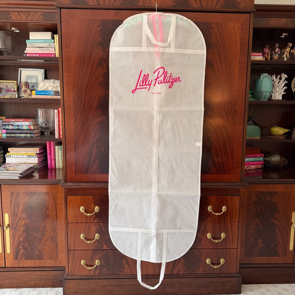Lilly Pulitzer Extra Long Garment Bag | White Travel Dress Bag